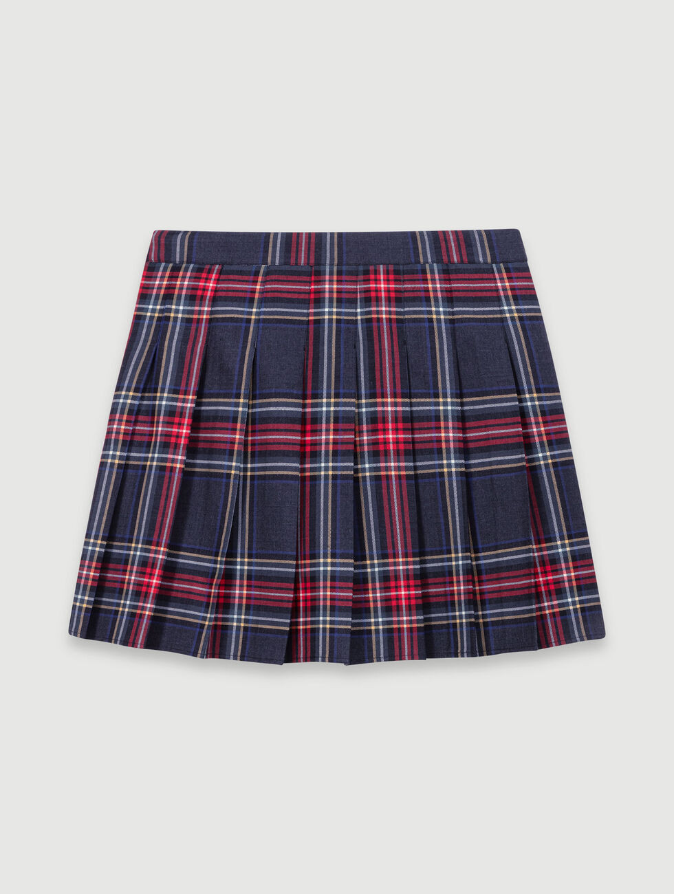 Short tartan print skirt Red for Women | Maje | Maje US