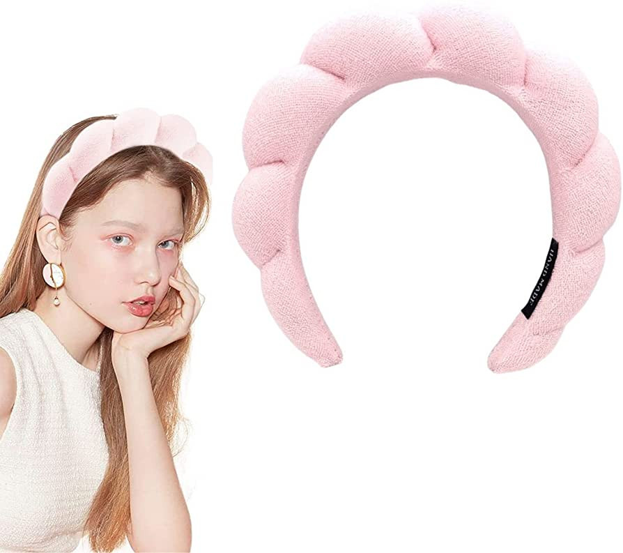 Spa Headband for Women, Terry Towel Cloth Fabric Hair Band for Face Washing,Makeup Removal, Showe... | Amazon (US)