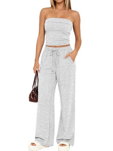 Trendy Queen Two 2 Piece Lounge Sets for Women Summer 2026 Spring Fashion Beach Vacation Outfits Matching Loungewear Sweat Sets Travel Airport Sweatsuits Casual Cute Clothes TrackSuits OatmealGrey XL | Amazon (US)