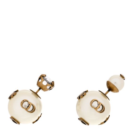 Pearl Crystal Tribales Bee Earrings Gold | FASHIONPHILE (US)