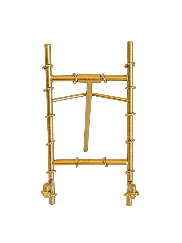 "Antique Gold" Bamboo Easel 3 Sizes Tabletop Stand Style Metal Tripod Brass Table Picture Frame C... | Amazon (US)