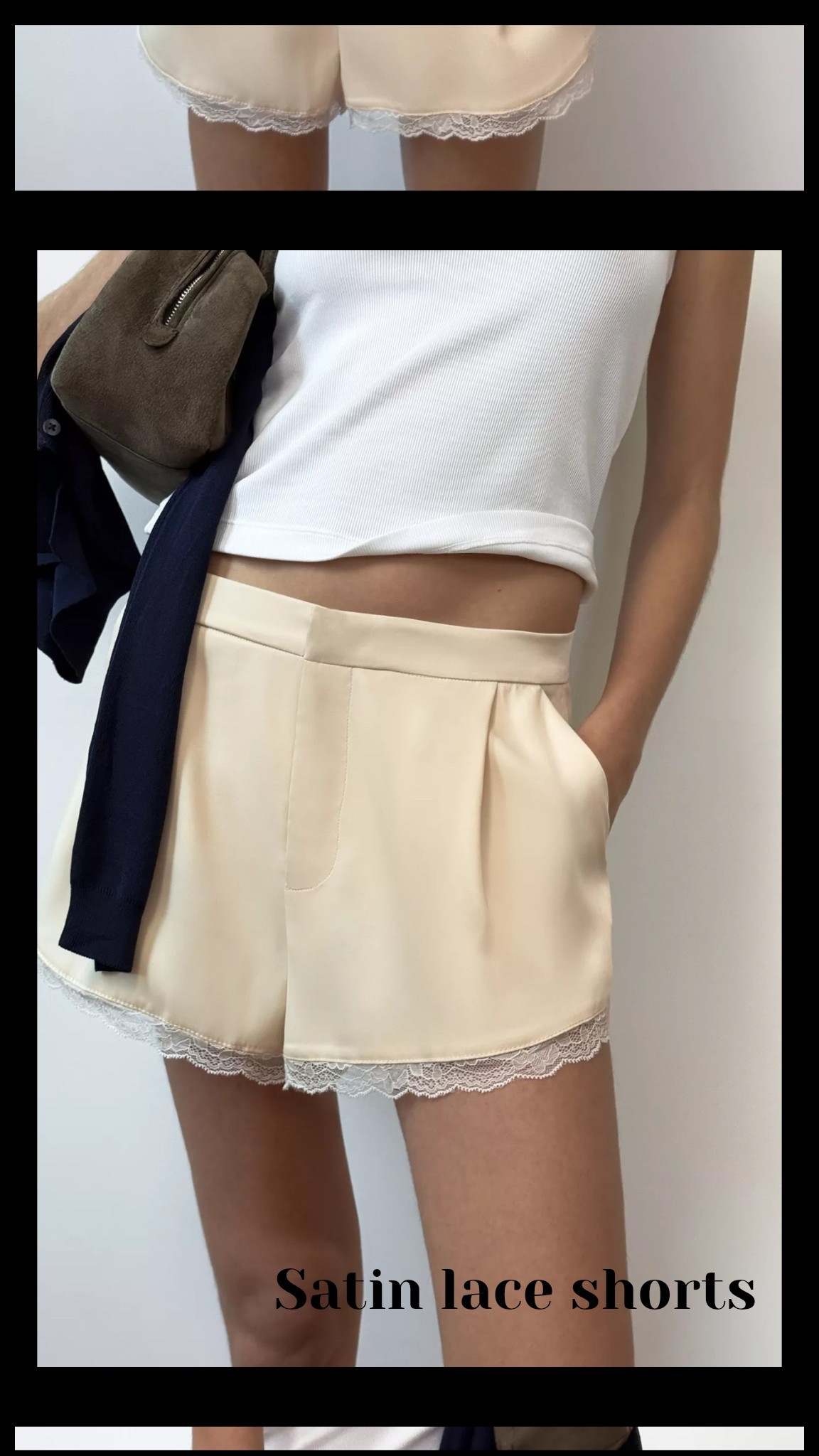 Find of the day - satin lace shorts 😍

#LTKootd