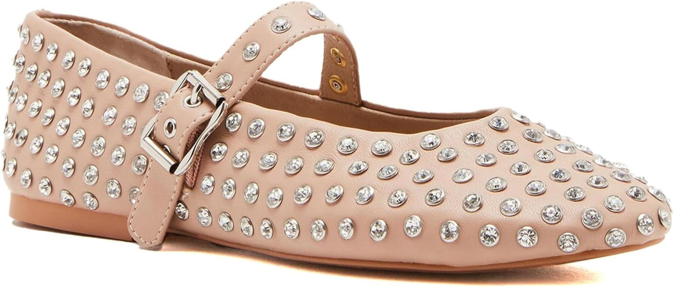 WIRALOMI Rhinestone Ballet Flats for Women Crystal Sparkly Ballerina Flats Comfortable Glitter Party | Amazon (US)