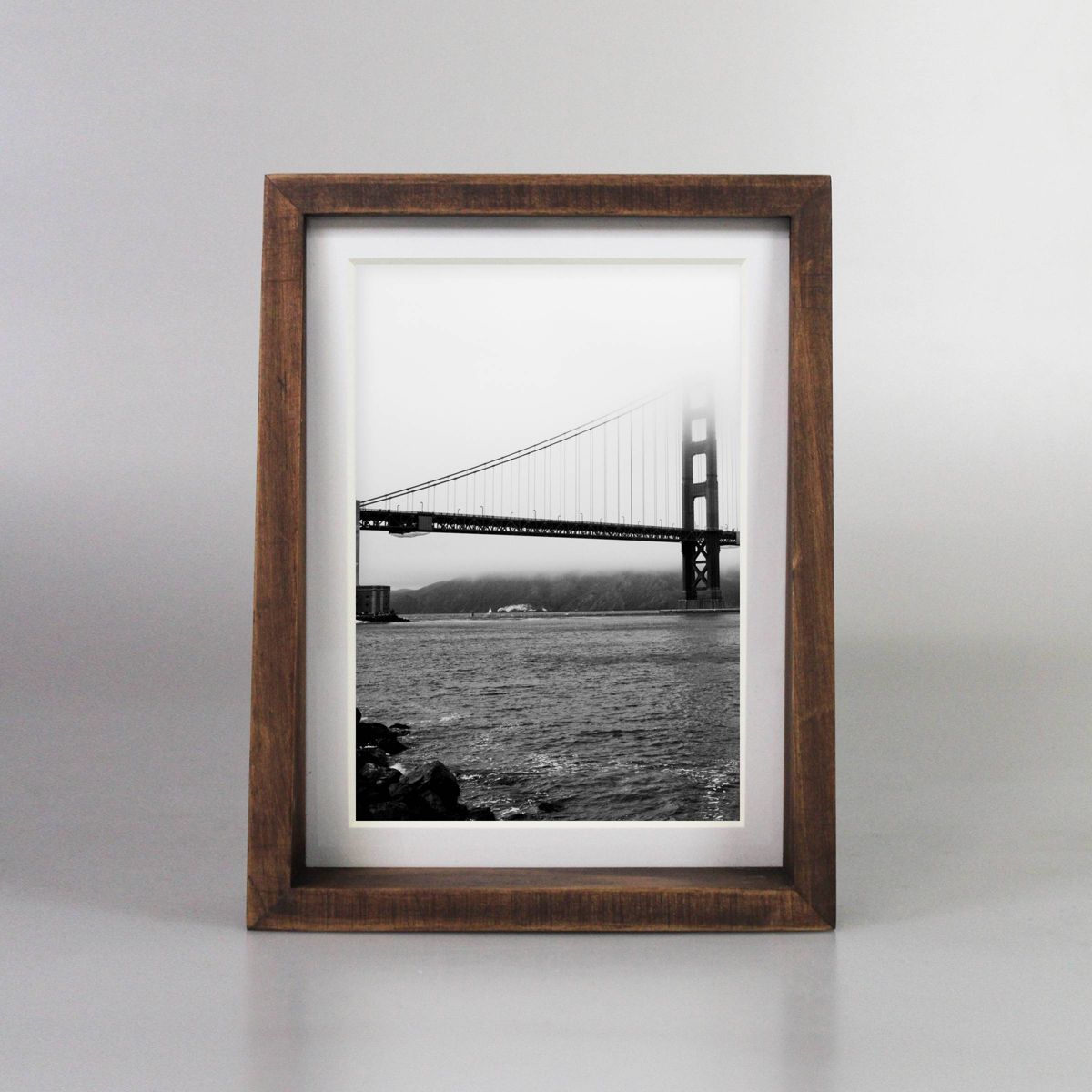 6.5" x 8.5" Matted to 5" x 7" Frame Tabletop Stained Walnut - Threshold™ | Target