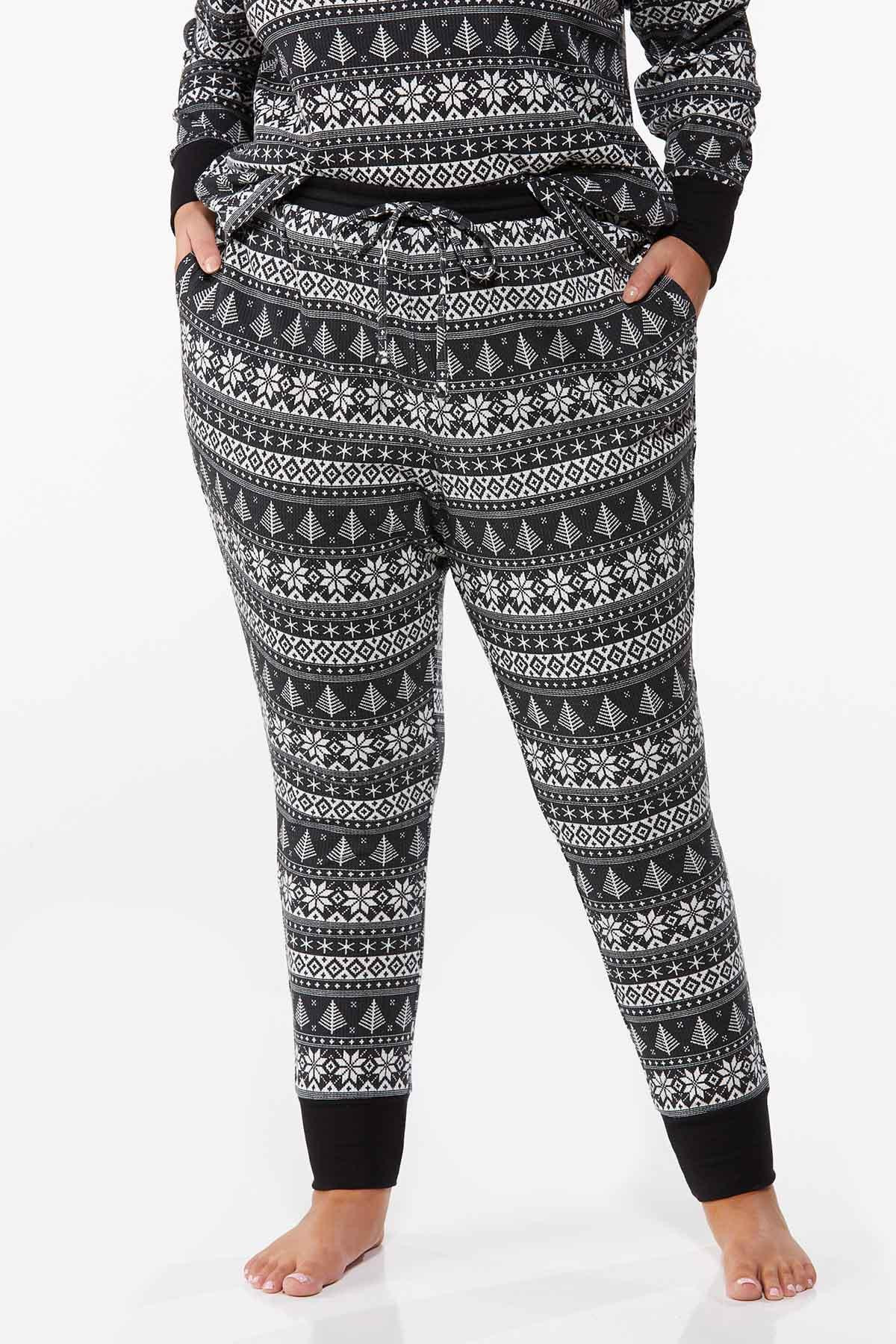Plus Size Textured Holiday Sleep Pants | Cato Fashions