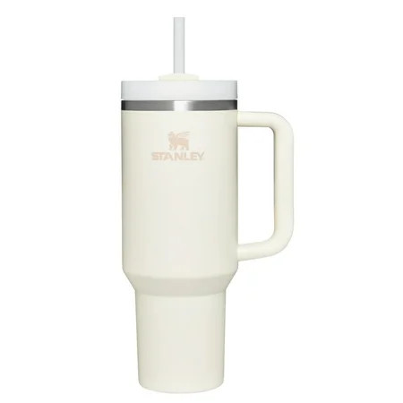 Stanley Quencher H2.0 FlowState Stainless Steel Vacuum Insulated Tumbler with Lid and Straw - 40OZ CREAM | Walmart (US)