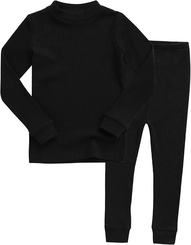 VAENAIT BABY 12M-12Y Kids Unisex Girls & Boys Soft Comfy Modal Tencel Shirring Solid Sleepwear Pa... | Amazon (US)