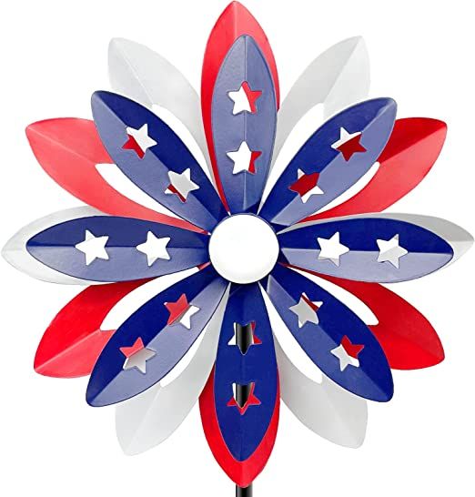 Wind Spinners Outdoor Metal with Patriotic, Magical Garden Windmill Decor Kinetic Sculptures for ... | Amazon (US)