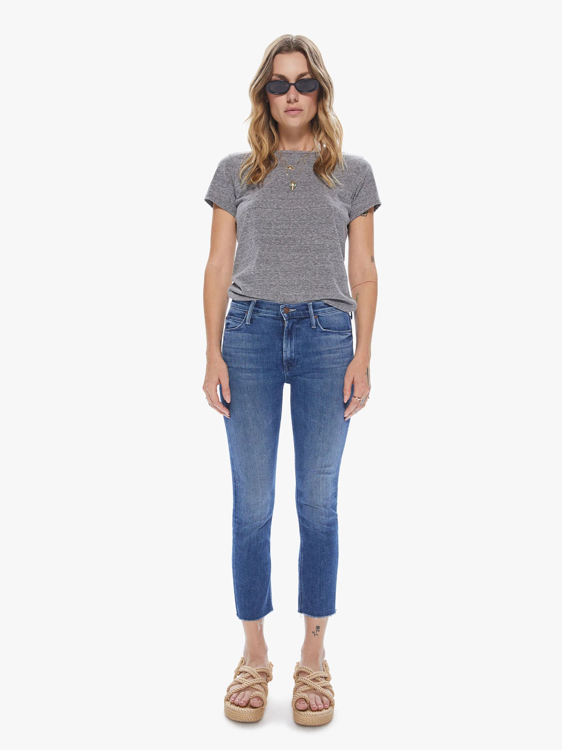 THE MID RISE DAZZLER ANKLE STEP FRAY - NOT GUILTY | Mother Denim