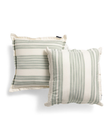 2pk 18x18 Indoor Outdoor Striped Decorative Pillows | TJ Maxx