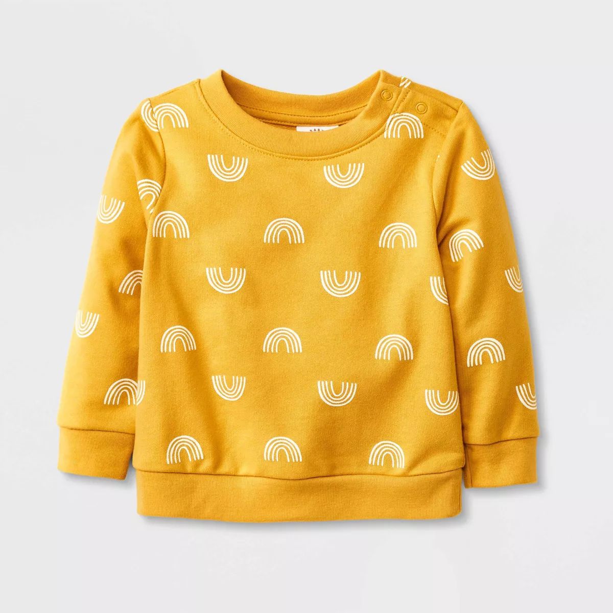 Baby Rainbow French Terry Sweatshirt - Cat & Jack™ Dark Yellow | Target