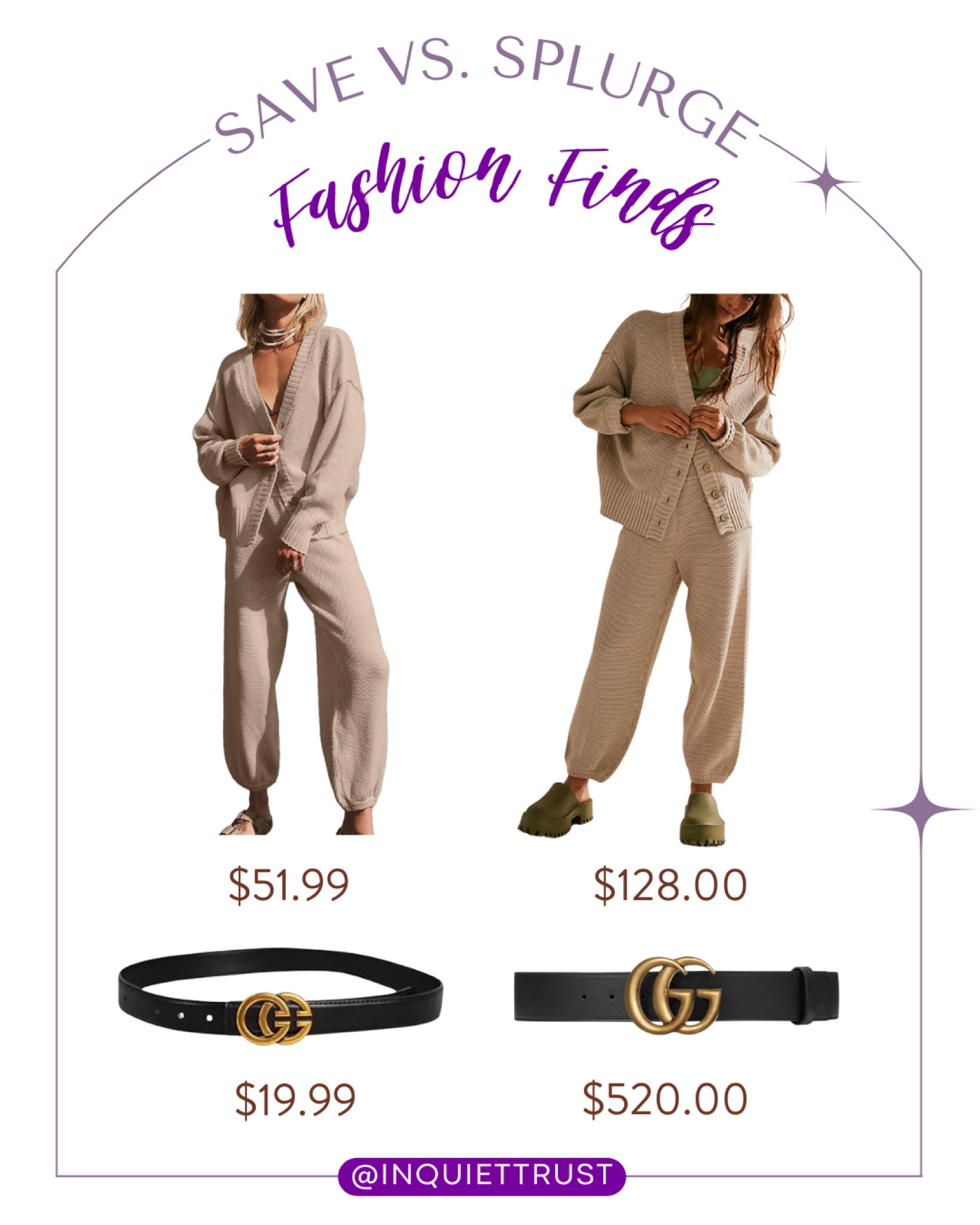 Here's an affordable lounge set and belt alternatives! 
#savevssplurge #fashionfinds #cozyclothes #comfyoutfit

#LTKstyletip