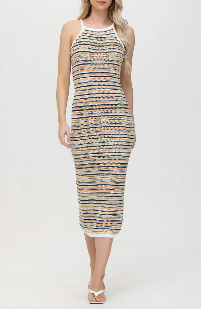 525 Joelle Stripe Knit Midi Dress | Nordstrom | Nordstrom