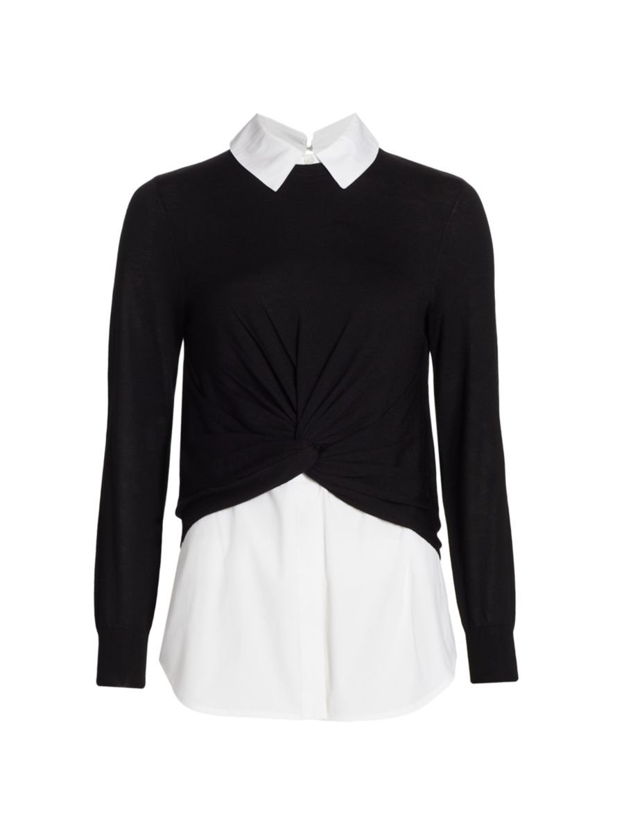 Phoebe Mixed Media Top | Saks Fifth Avenue