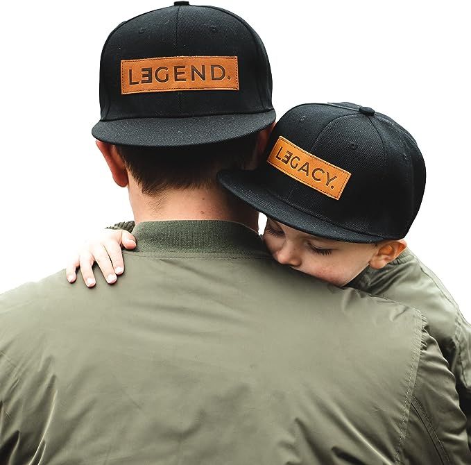 Legend and Legacy Genuine Leather Patch Hats Black Matching Father Son, Each Hat Sold Separately*... | Amazon (US)