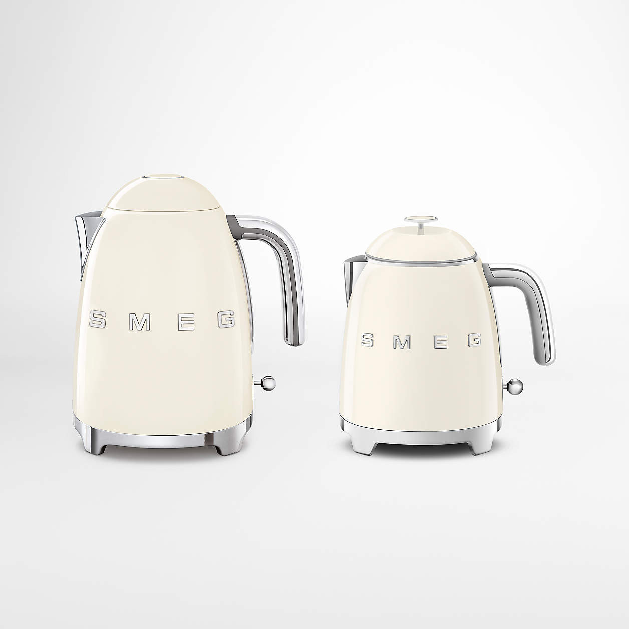 Smeg Cream Mini Electric Tea Kettle + Reviews | Crate & Barrel | Crate & Barrel