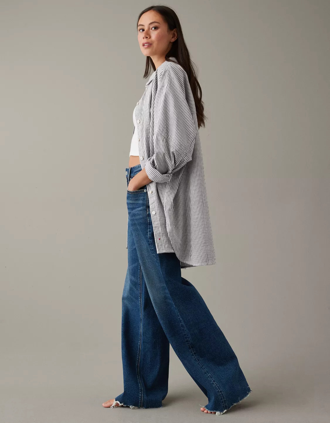AE Go Big Oversized Shirt | American Eagle Outfitters (US & CA)