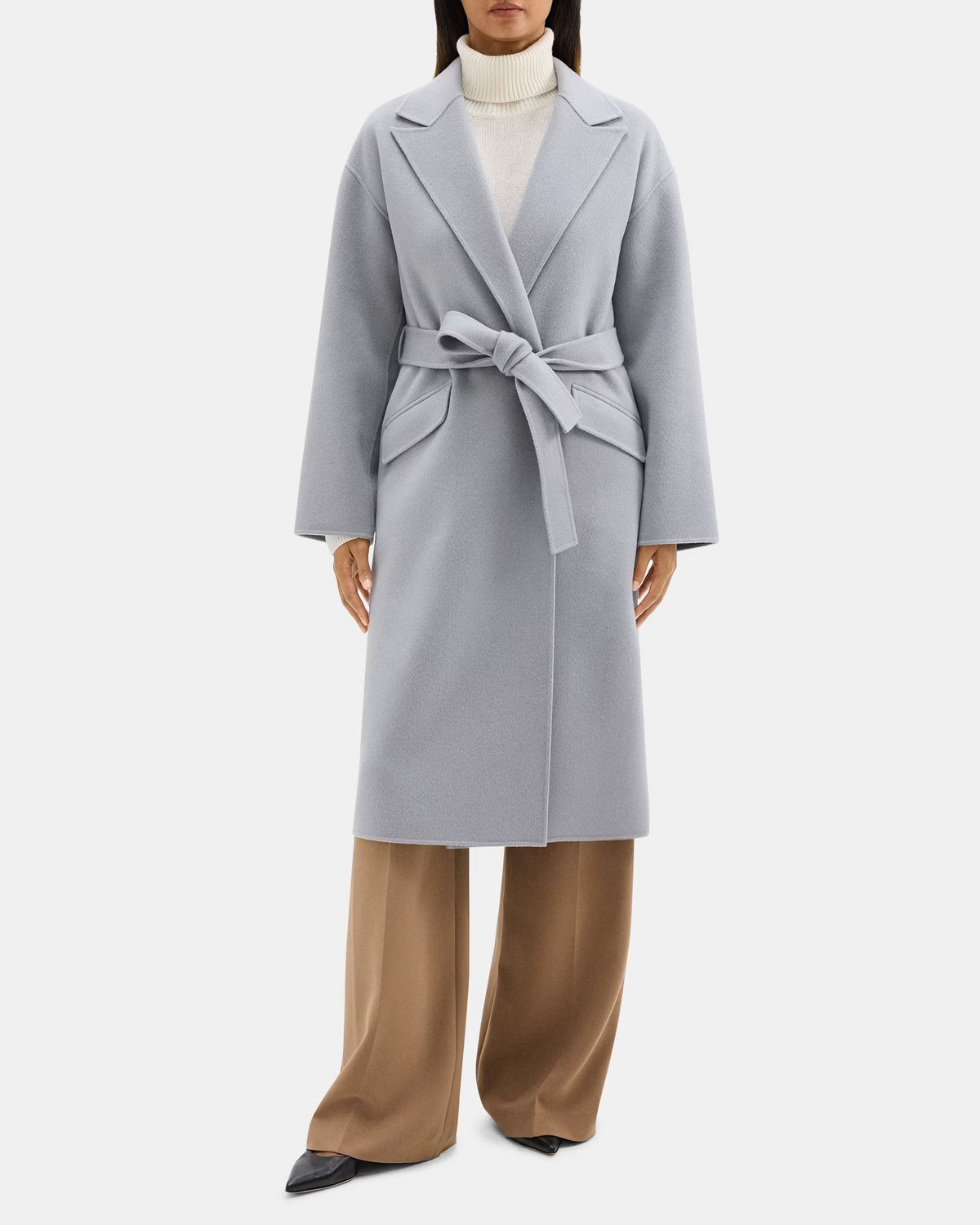 Double-Face Wool-Cashmere Robe Coat | Theory Outlet | Theory Outlet
