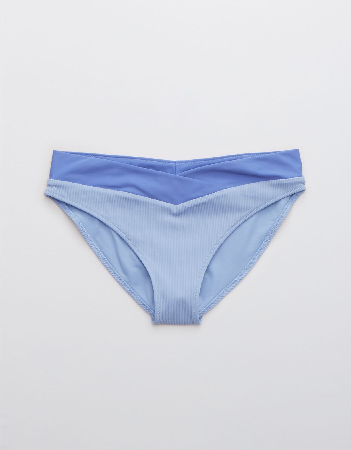 Aerie Ribbed Mix Crossover Bikini Bottom | American Eagle Outfitters (US & CA)