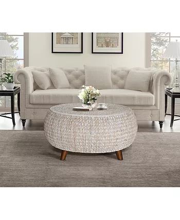 Gallerie Décor Bali Breeze Low Round Accent Table & Reviews - Furniture - Macy's | Macys (US)