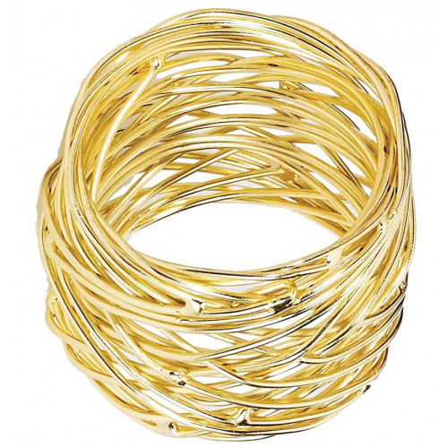 Bodrum Tara Gold Napkin Rings, Set of 4 | Gracious Style