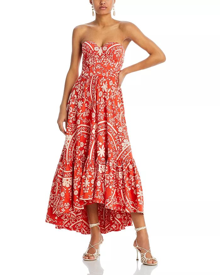 Cotton Printed Bustier Midi Dress | Bloomingdale's (US)