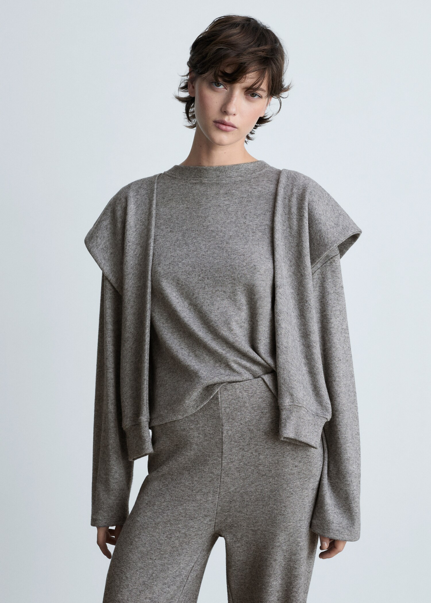 Sweatshirt with decorative sleeve | Mango (US/MX/AU)