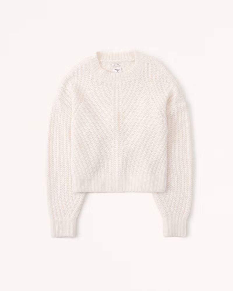 Women's Alpaca-Blend Crew Sweater | Women's Tops | Abercrombie.com | Abercrombie & Fitch (US)