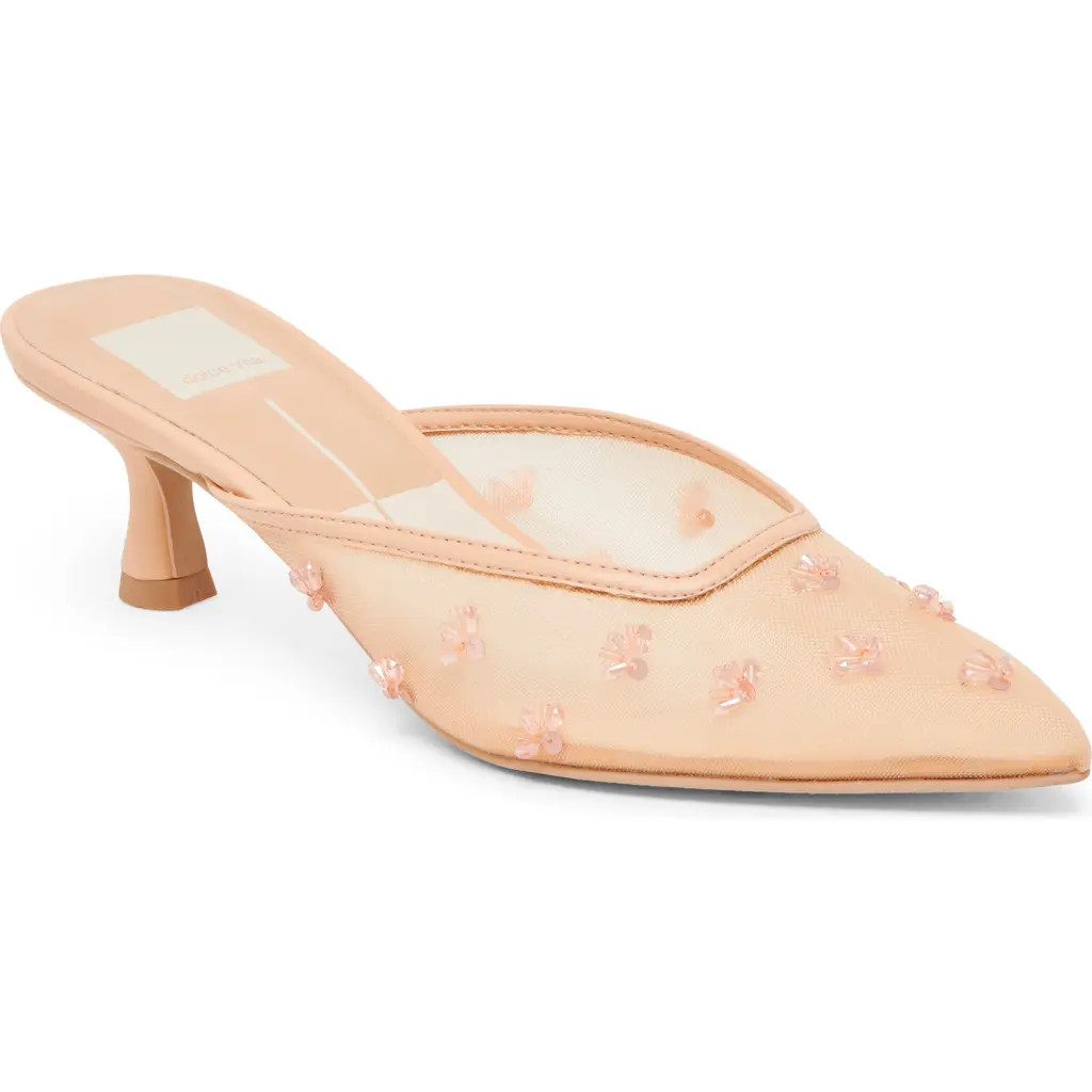 Dolce Vita Clara Kitten Heel Pointed Toe Pump in French Vanilla Mesh at Nordstrom Rack, Size 8 | Nordstrom Rack