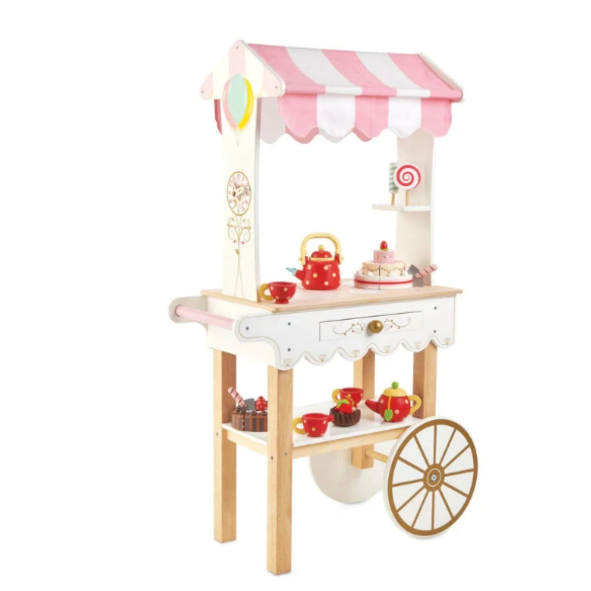 Wooden Tea Time Trolley Cart For Kids | The Well Appointed House, LLC