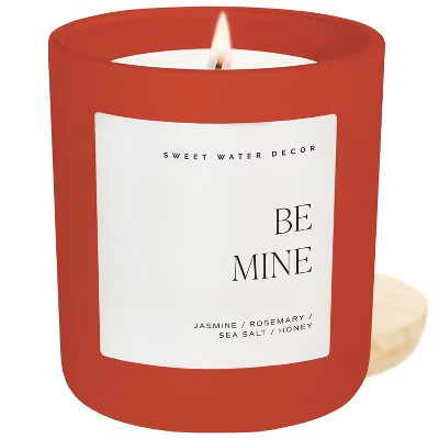 Sweet Water Decor Be Mine Soy Candle - Red Matte Jar - 15 oz | Target