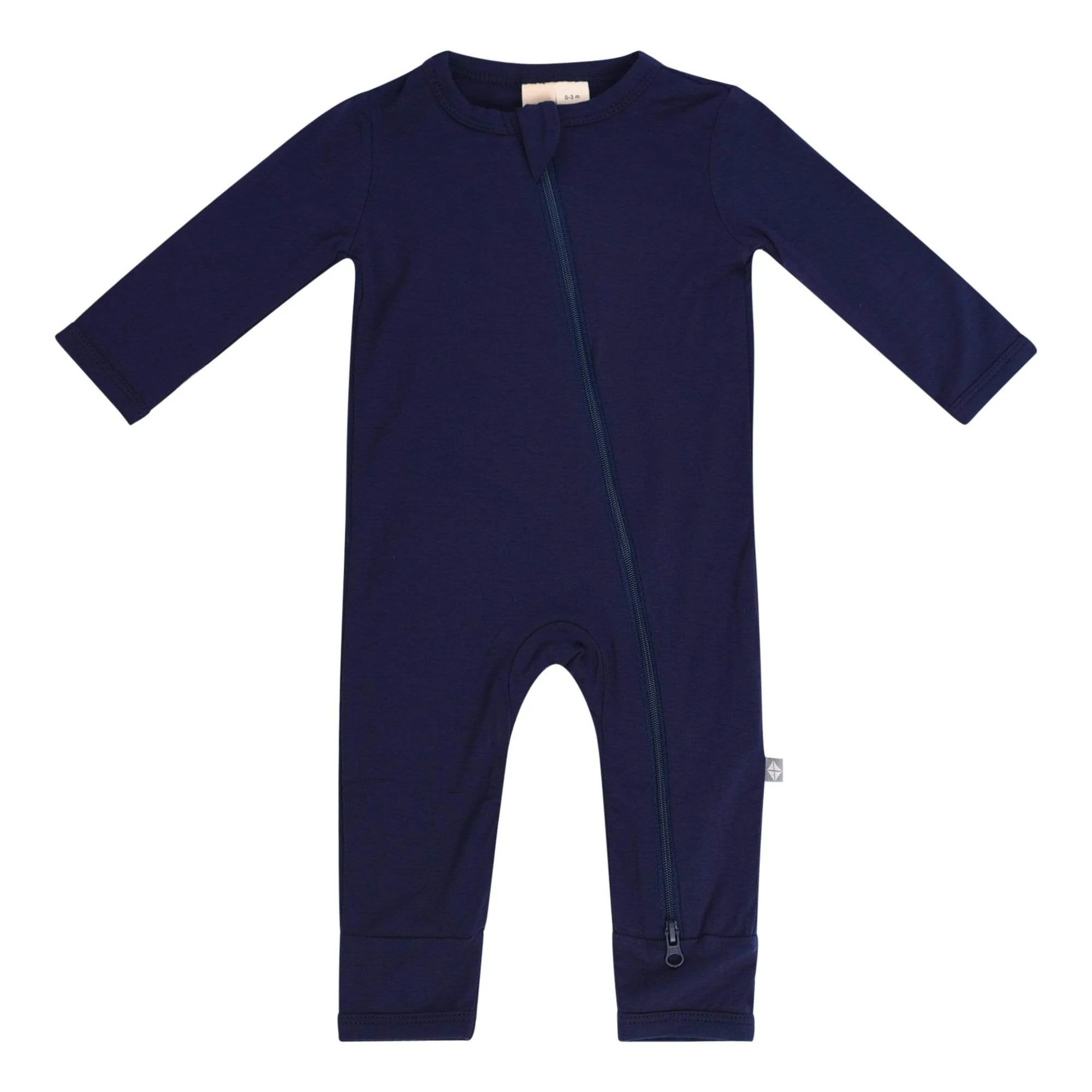 Zippered Romper in Navy | Kyte BABY