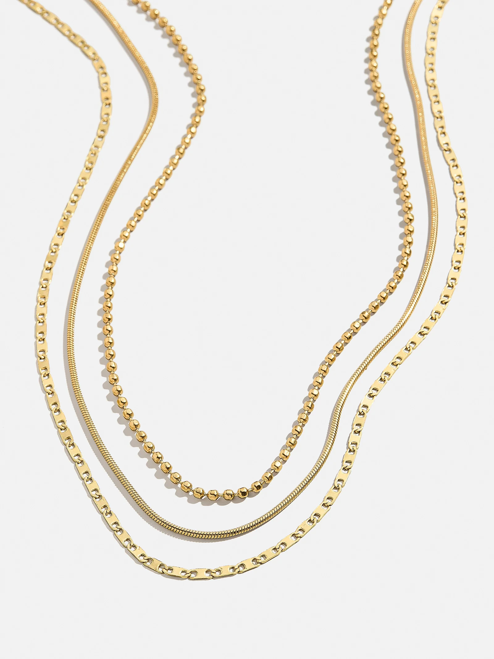 Anita Waterproof Necklace Set - Gold/Pavé | BaubleBar