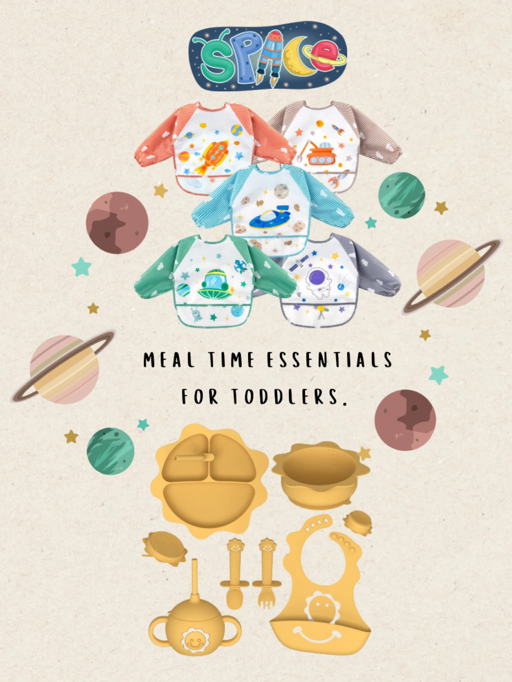 Fun space themed meal essentials for babies and toddlers. Baby led weaning set, and space themed long sleeve bib multipack! 

#LTKbaby #LTKfamily #LTKkids