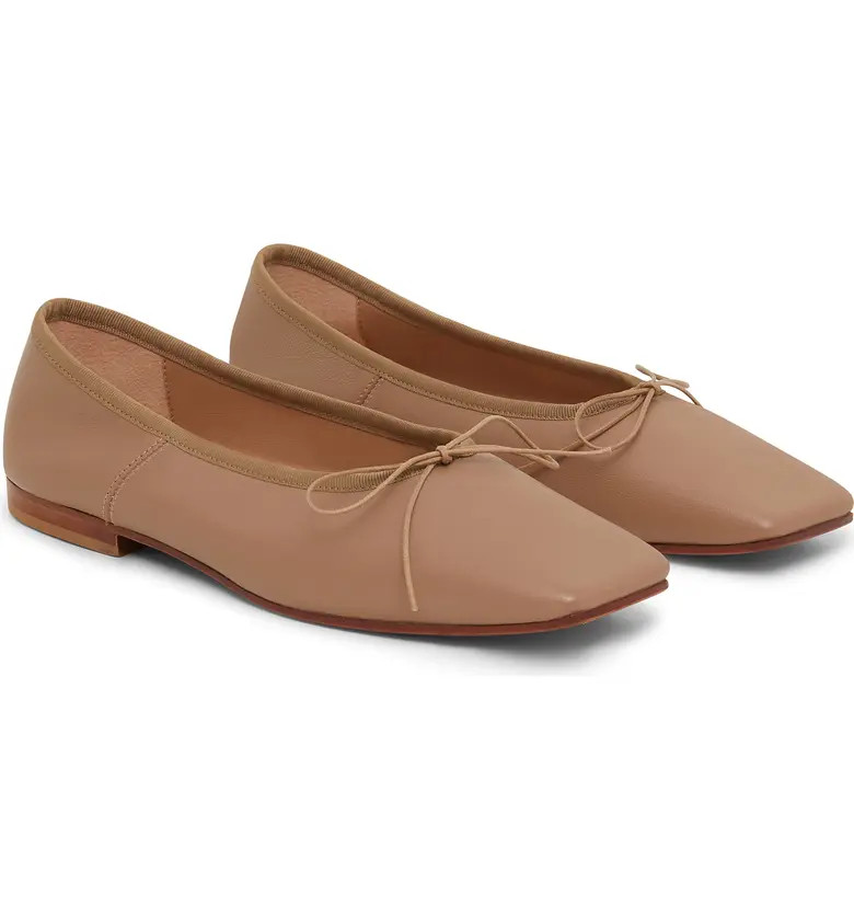 Mansur Gavriel Square Toe Ballerina Flat | Nordstrom | Nordstrom