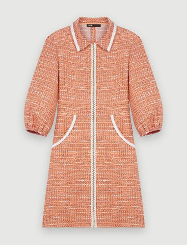 222RIMODA Tweed dress with braided trim | Maje US