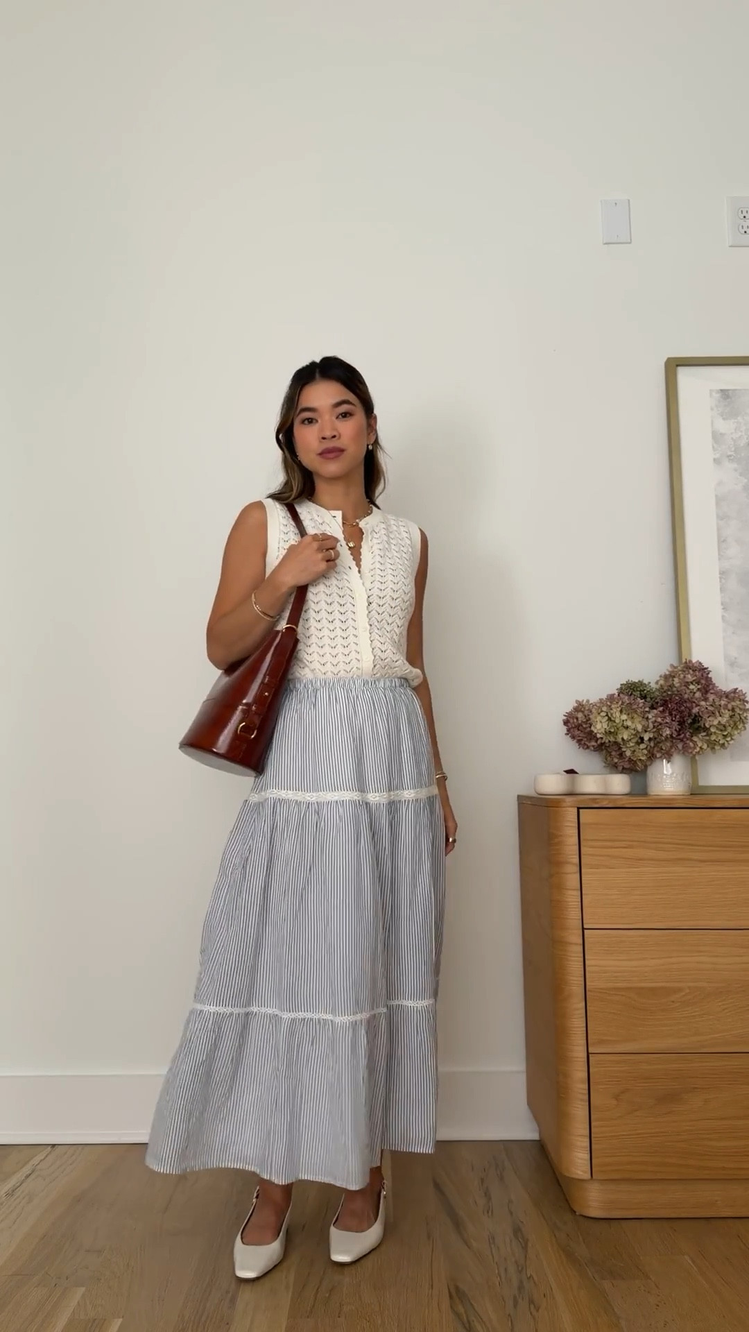 Are you looking for a petite friendly maxi skirt? This @abercrombie maxi skirt hits perfectly on me (I'm 5'2)!

Sizing info:
Aritzia Cotton Charm Wentworth Sweater Vest - XXS in light birch 
Abercrombie Boho Maxi Skirt - XXS in blue striped 

Petite style, petite fashion, mom outfit, mom style, petite skirt, petite outfit ideas, petite outfits, summer outfit, petite summer outfit, summer skirt, maxi skirt, cotton skirt, summer sweater, spring style, spring outfits, beach outfits, vacation outfits, abercrombie skirt, aritzia sweater  

 

#LTKootd #LTKSeasonal #LTKPetite