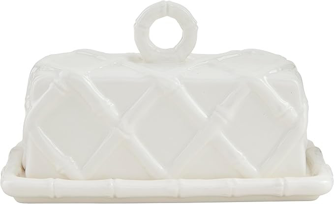 Mud Pie Bamboo Butter Dish; 4 3/4" x 7" | Amazon (US)