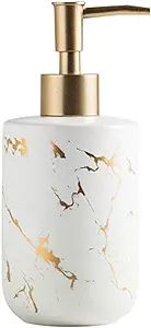 Gold Soap Dispenser for Kitchen Liquid Soap Pump Dispenser for Shower Ceramics Refillable Shampoo... | Amazon (US)