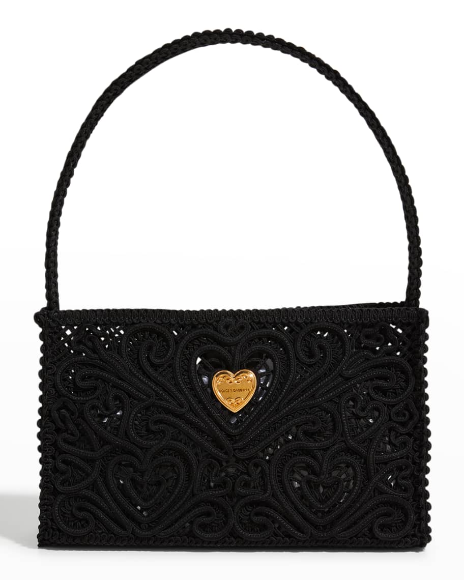 Dolce&Gabbana Beatrice Heart Lace Shoulder Bag | Neiman Marcus