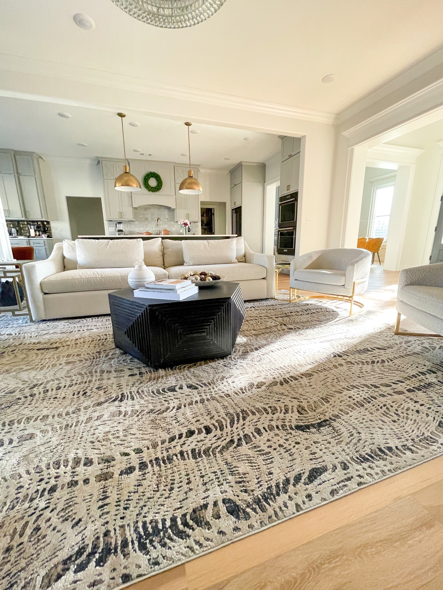 The point of view is my fireplace. Sometimes I have the couch perpendicular to this current set up to keep it more open. But I like it arranged like this for cozy season! Plus the sofa deserves to be the star of the show at the focal point. I got this coffee table years ago so I’m adding in some shapely finds! 

#LTKstyletip #LTKhome