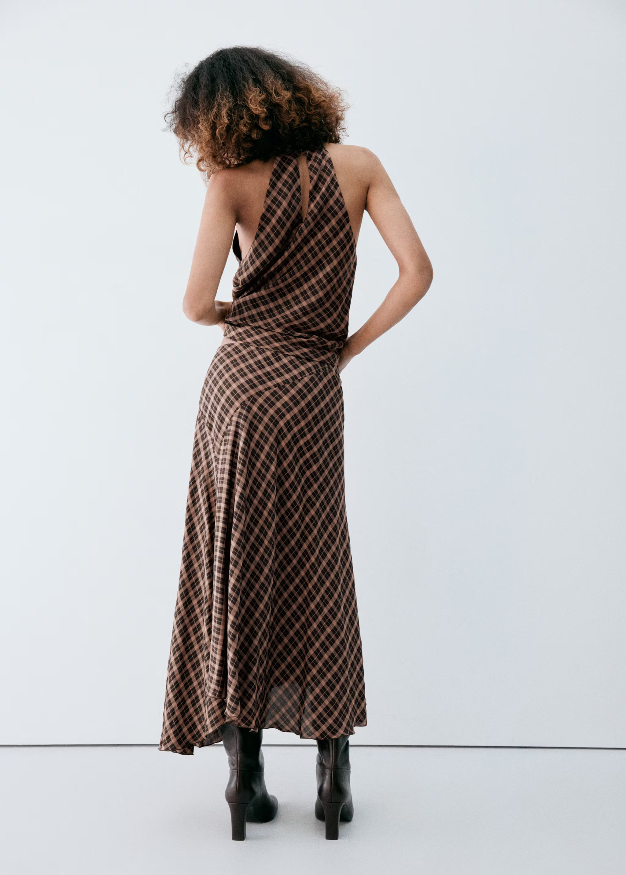 Checked asymmetric skirt | Mango (US/MX/AU)