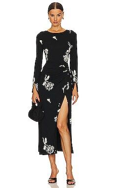 Free People Love And Be Loved Midi Dress in Black Combo from Revolve.com | Revolve Clothing (Global)