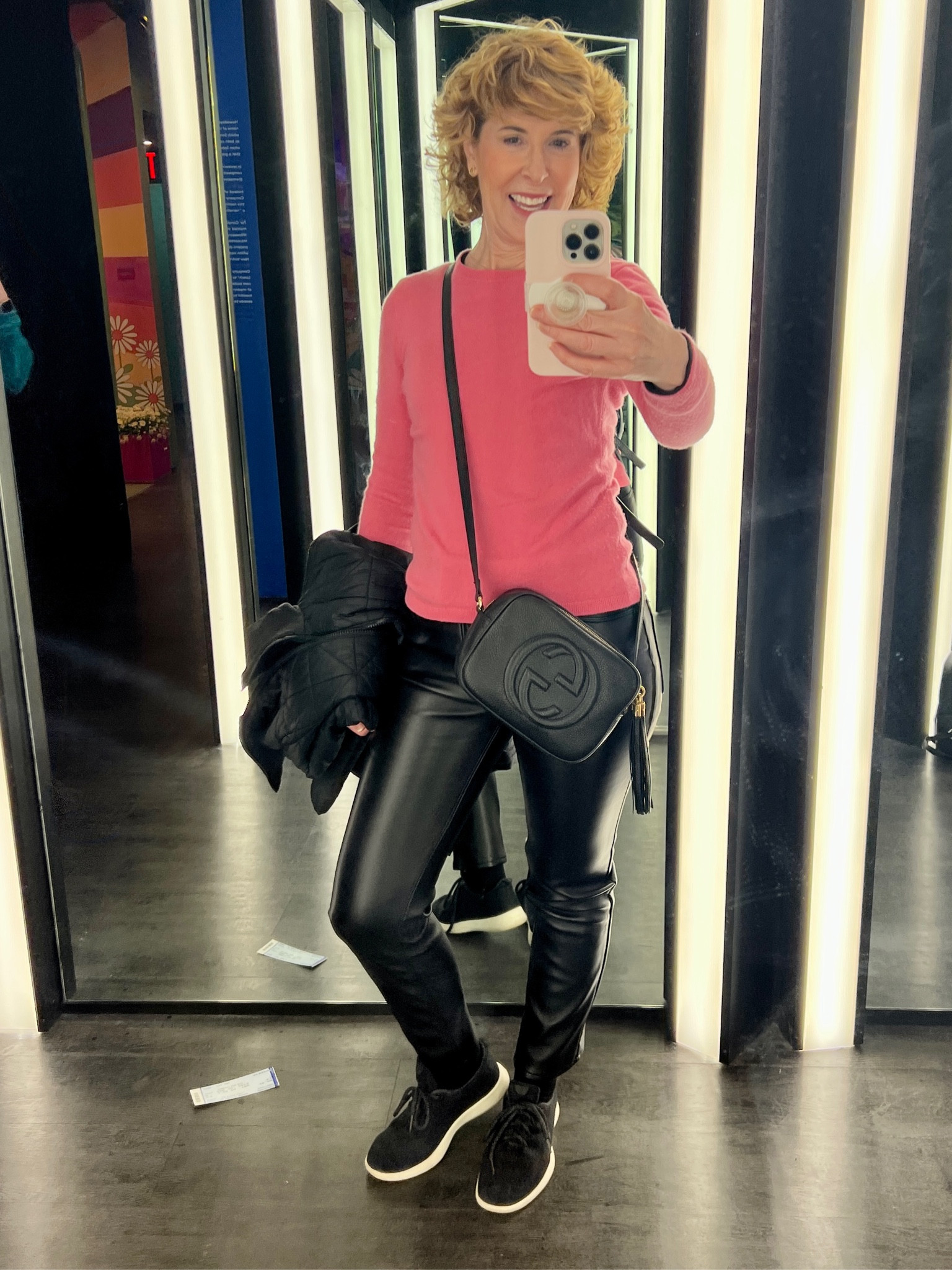 Spring in NYC means cashmere in spring colors, faux leather pants, and comfy machine washable black wool sneakers that are made for walking.

Oh, and a great crossbody and a packable down coat!

#LTKSeasonal #LTKtravel #LTKshoecrush