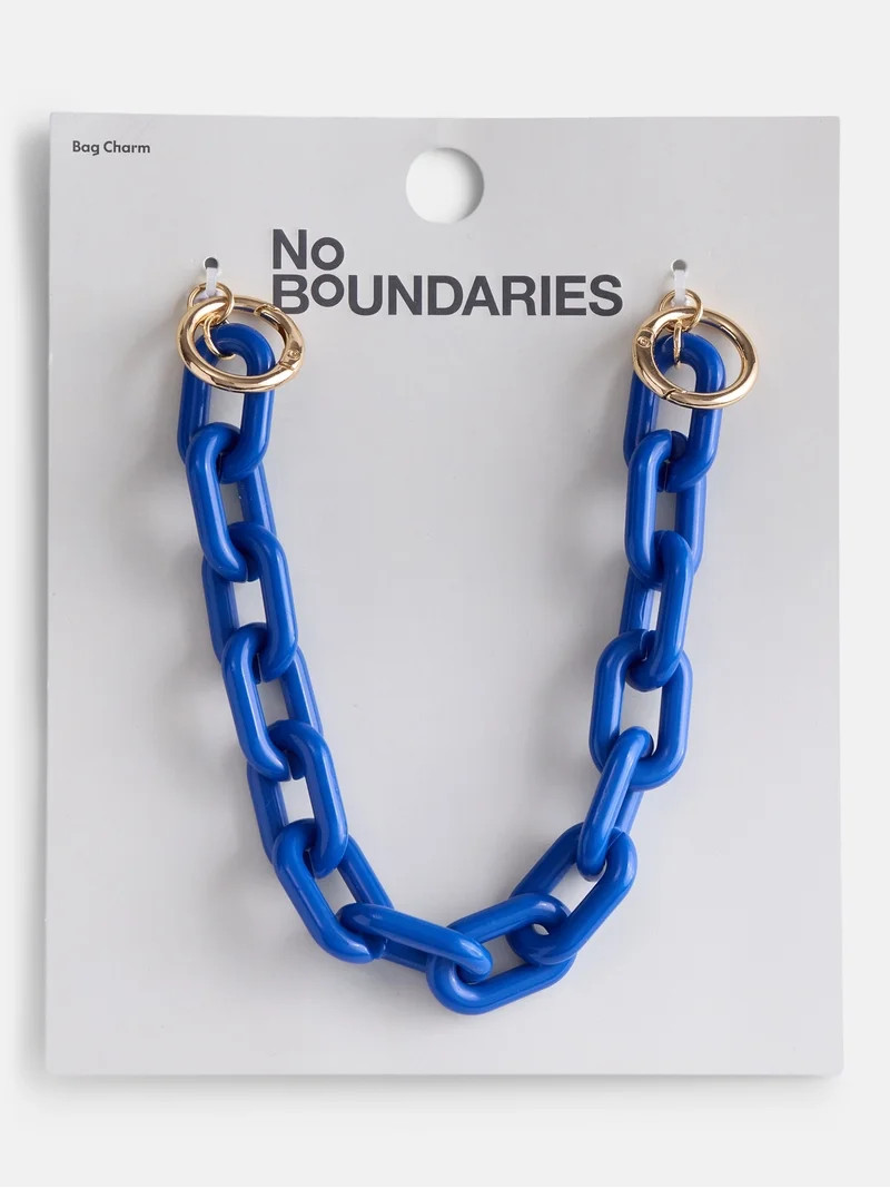 No Boundaries Women\u2019s Game Day Chain Swag Charm, Cobalt | Walmart (US)
