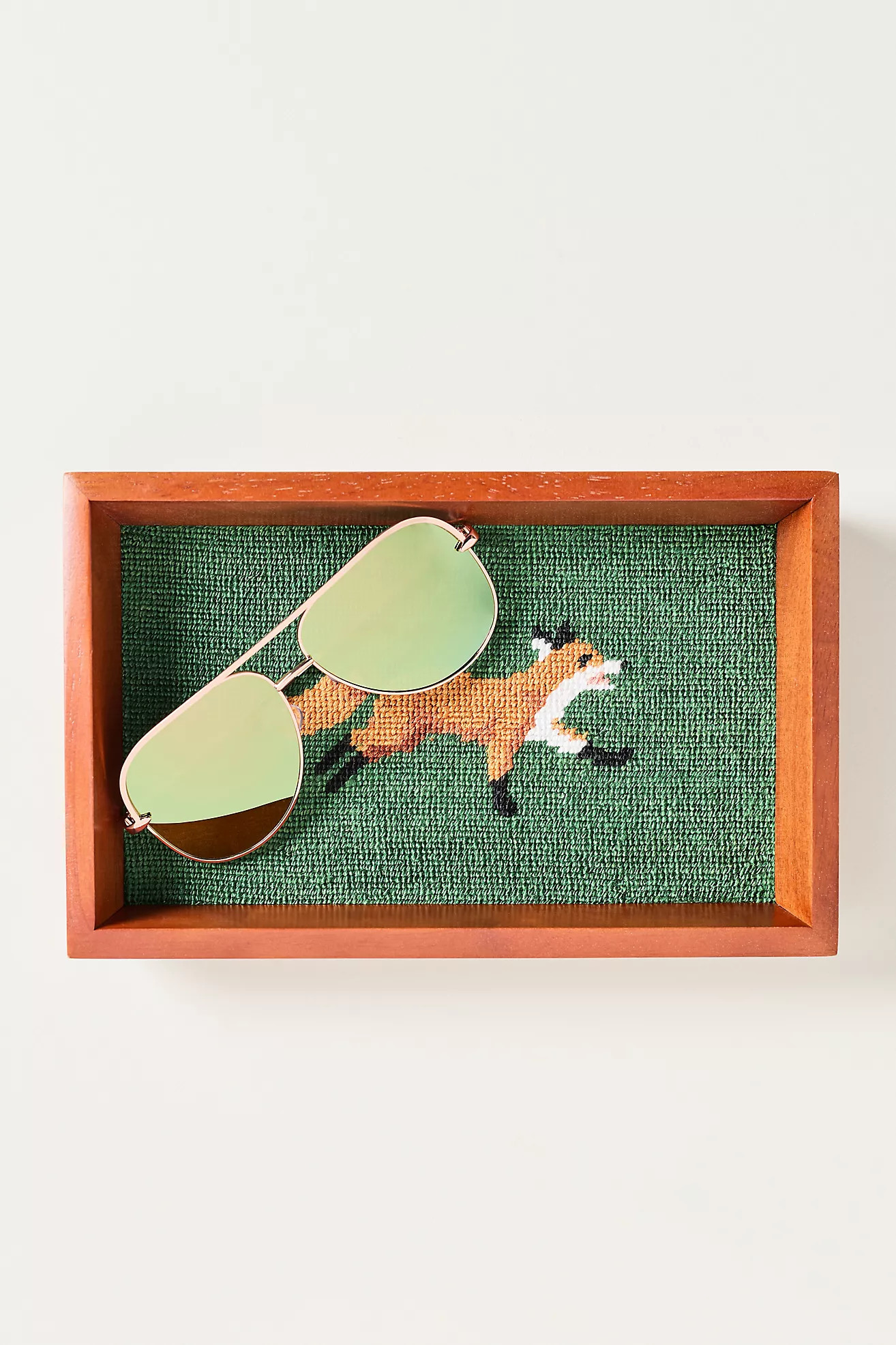 Needlepoint Wooden Trinket Tray | Anthropologie (US)