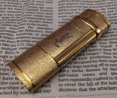 YSL Yves Saint Laurent Logo Gas Lighter Gold Black Overhauled Working No Box JP  | eBay Australia | eBay AU