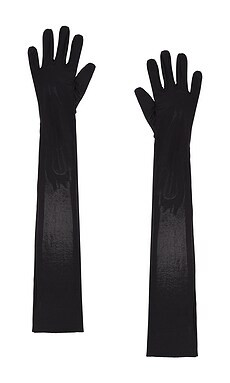 Norma Kamali Long Gloves in Charcoal from Revolve.com | Revolve Clothing (Global)