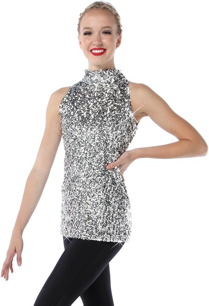 Womens Sequin Sparkle Tank Tunic Dress Just for Kix | Amazon (US)