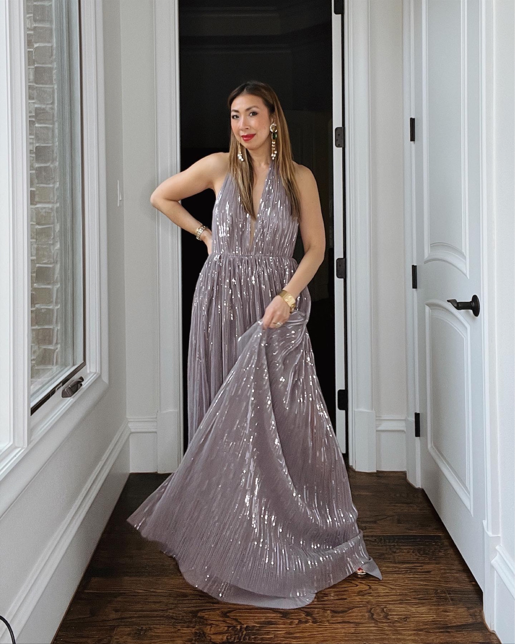 Halston metallic lavender gown ✨💜 gorgeous for a wedding or event 

#LTKHoliday #LTKSeasonal #LTKwedding